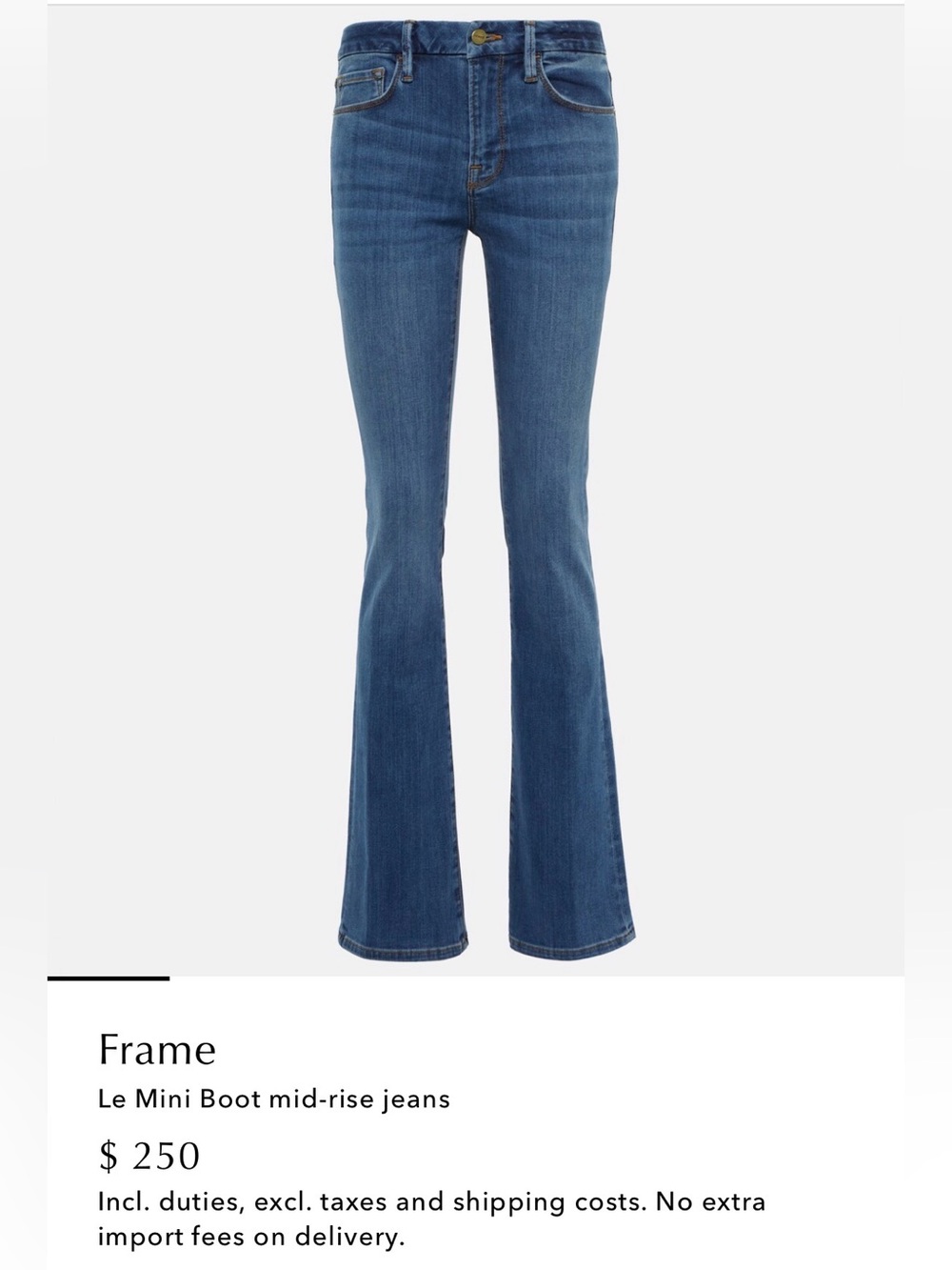 Frame Denim Le Mini Boot Jeans